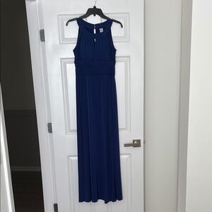 Signature by Sangria Blue Halter Maxi Dress for Weddings